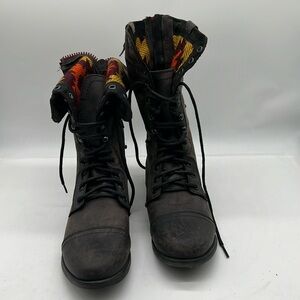 Steve Madden Chevie Convertible Combat Aztec Boots size 8.5